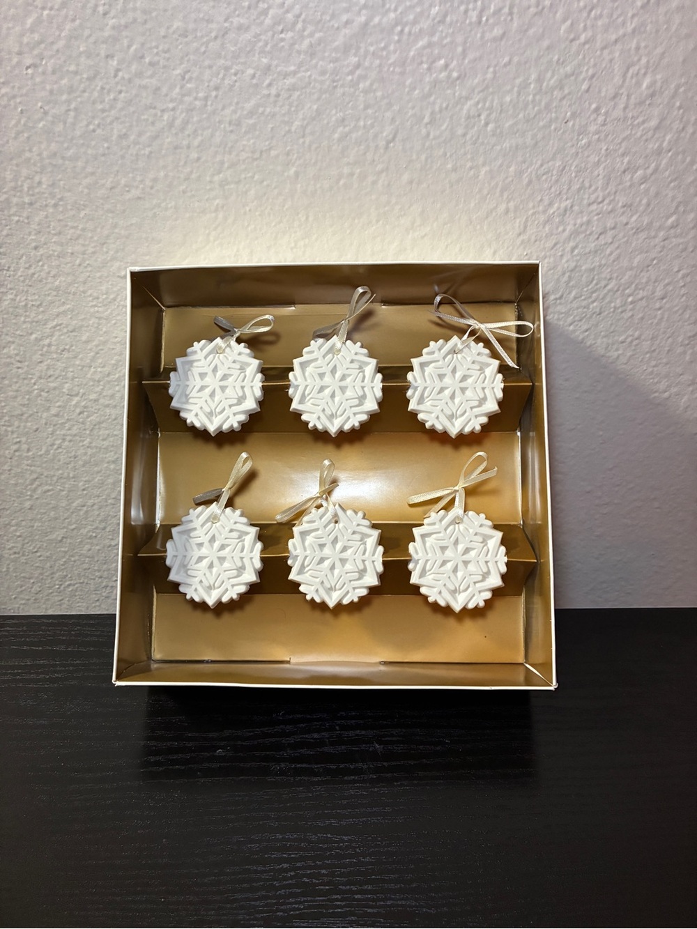 Margaret Furlong Winter Jewels
Snowflake Ornaments Set of 6 from 1989